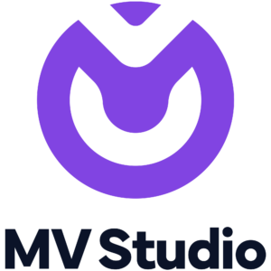logo mv studio color dark vertical